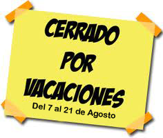 cerrado por vacaciones