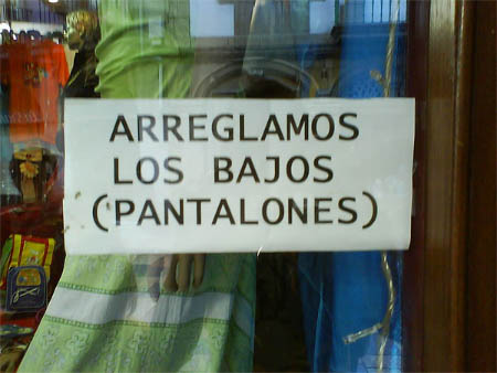 bajos pantalones